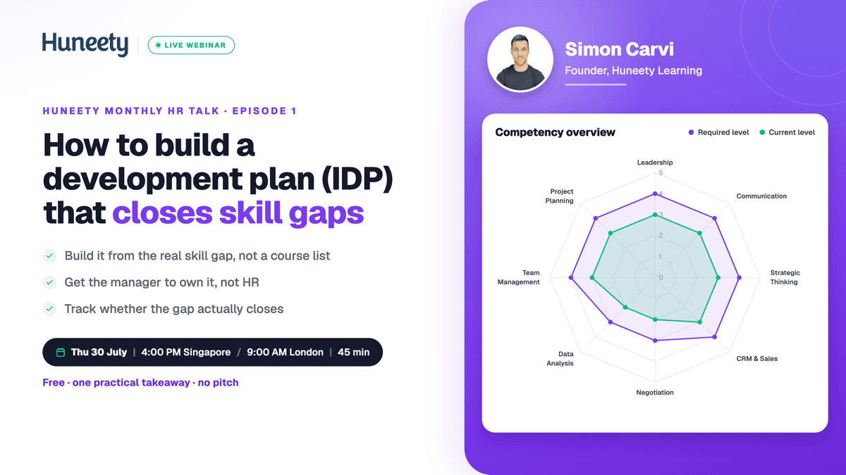 Huneety Monthly HR Talk Episode 1: How to build a development plan (IDP)